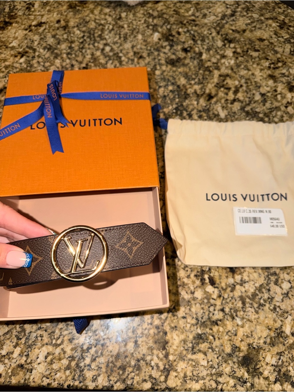 Louis Vuitton 35mm Monogram LV Circle Buckle